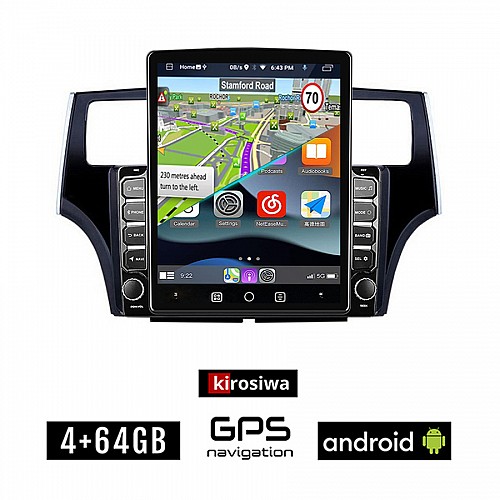KIROSIWA LEXUS ES 300 (2001 - 2006) Android οθόνη αυτοκίνητου 4GB με GPS WI-FI (ηχοσύστημα αφής 9.7" ιντσών OEM Youtube Playstore MP3 USB Radio 4+64GB Bluetooth Mirrorlink εργοστασιακή, 4x60W, AUX)