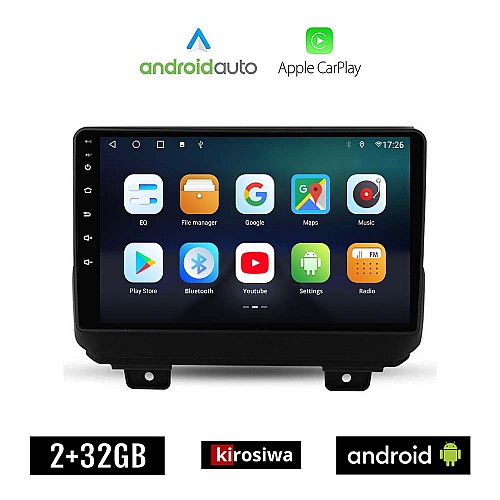 KIROSIWA DODGE (μετά το 2007) Android οθόνη αυτοκίνητου 2GB με GPS WI-FI (ηχοσύστημα αφής 9" ιντσών OEM Android Auto Apple Carplay Youtube Playstore MP3 USB Radio Bluetooth Mirrorlink εργοστασιακή, 4x60W, AUX)