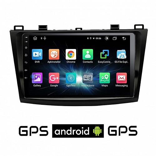 CAMERA + MAZDA 3 (2009 - 2015) Android οθόνη αυτοκίνητου με GPS WI-FI (ηχοσύστημα αφής 9" ιντσών OEM Youtube Playstore MP3 USB Radio Bluetooth Mirrorlink εργοστασιακή, 4x60W, AUX) 5035