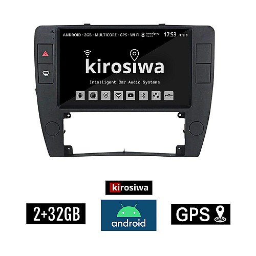 KIROSIWA 2+32GB VOLKSWAGEN PASSAT (2000 - 2005) Android οθόνη αυτοκίνητου 2GB με GPS WI-FI (ηχοσύστημα αφής 9" ιντσών Youtube Playstore MP3 USB Radio Bluetooth Mirrorlink VW εργοστασιακή, 4x60W, AUX)