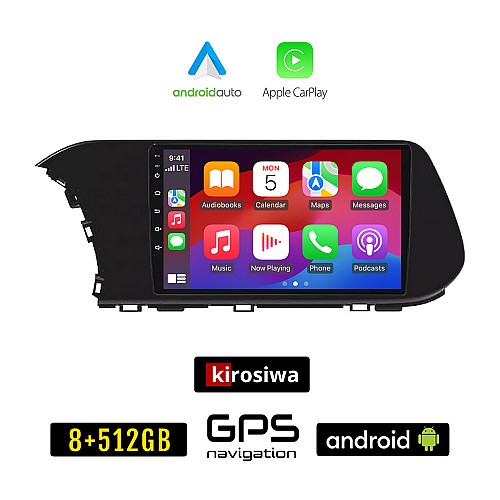 KIROSIWA HYUNDAI i20 (μετά το 2021) Android οθόνη αυτοκίνητου 8GB + 256GB με GPS WI-FI (ηχοσύστημα αφής 10" ιντσών OEM Android Auto Apple Carplay Youtube Playstore MP3 USB Radio Bluetooth Mirrorlink εργοστασιακή, 4x60W, AUX)