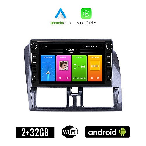VOLVO XC60 (2009 - 2017) Android οθόνη αυτοκίνητου 2GB με GPS WI-FI (ηχοσύστημα αφής 8" ιντσών Apple CarPlay Android Auto Car Play Youtube Playstore MP3 USB Radio Bluetooth Mirrorlink εργοστασιακή, 4x60W, Navi)