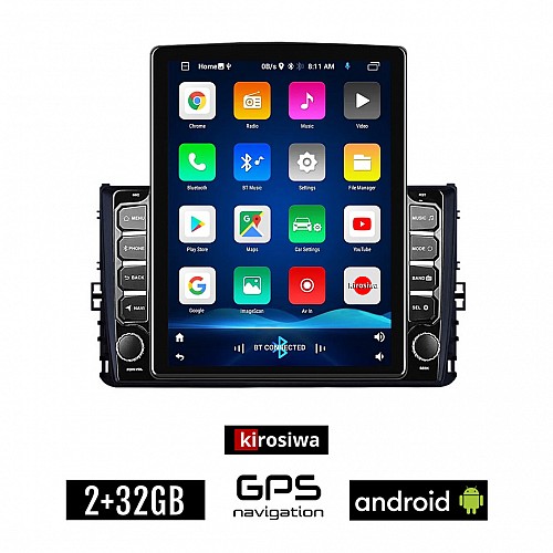 KIROSIWA VOLKSWAGEN VW T-ROC (μετά το 2017) Android οθόνη αυτοκίνητου 2GB με GPS WI-FI (ηχοσύστημα αφής 9.7" ιντσών OEM Youtube Playstore MP3 USB Radio Bluetooth Mirrorlink εργοστασιακή, 4x60W)