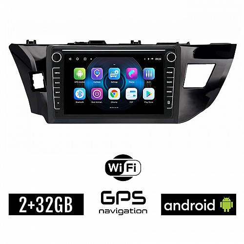 TOYOTA COROLLA (2013 - 2016) Android οθόνη αυτοκίνητου 2GB με GPS WI-FI (ηχοσύστημα αφής 8" ιντσών OEM Youtube Playstore MP3 USB Radio Bluetooth Mirrorlink εργοστασιακή, 4x60W, Navi)