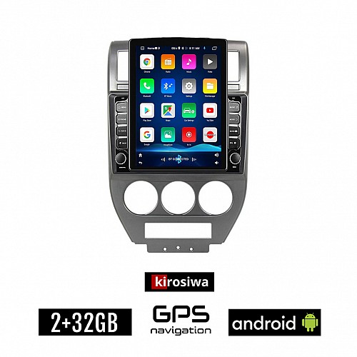 KIROSIWA JEEP COMPASS 2009-2016 Android οθόνη αυτοκίνητου 2GB με GPS WI-FI (ηχοσύστημα αφής 9.7" ιντσών OEM Youtube Playstore MP3 USB Radio Bluetooth Mirrorlink 4x60W εργοστασιακού τύπου)
