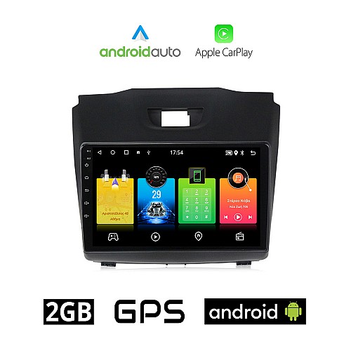 ISUZU D-MAX (2012 - 2020) Android οθόνη αυτοκίνητου 2GB με GPS WI-FI (ηχοσύστημα αφής 9" ιντσών OEM Android Auto Apple Carplay Youtube Playstore MP3 USB Radio Bluetooth Mirrorlink εργοστασιακή, 4x60W, AUX)