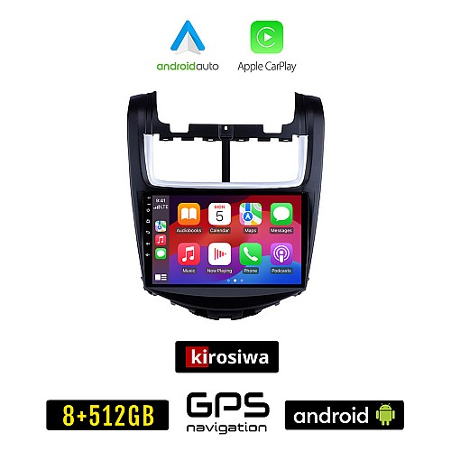 KIROSIWA CHEVROLET AVEO (2014-2017) Android οθόνη αυτοκίνητου 8GB + 256GB με GPS WI-FI (ηχοσύστημα αφής 9" ιντσών OEM Android Auto Apple Carplay Youtube Playstore MP3 USB Radio Bluetooth Mirrorlink εργοστασιακή, 4x60W, AUX)