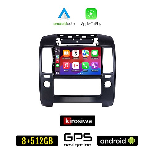 KIROSIWA NISSAN NAVARA D40 (2006-2011) Android οθόνη αυτοκίνητου 8GB + 256GB με GPS WI-FI (ηχοσύστημα αφής 9" ιντσών Android Auto Apple Carplay Youtube Playstore MP3 USB Radio Bluetooth Mirrorlink εργοστασιακή, 4x60W, AUX, D 40)