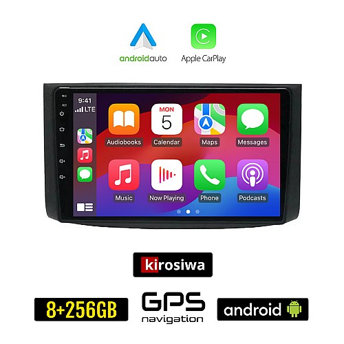 KIROSIWA CHEVROLET AVEO (2006-2010) Android οθόνη αυτοκίνητου 8GB + 256GB με GPS WI-FI (ηχοσύστημα αφής 9" ιντσών OEM Android Auto Apple Carplay Youtube Playstore MP3 USB Radio Bluetooth Mirrorlink εργοστασιακή, 4x60W, AUX)
