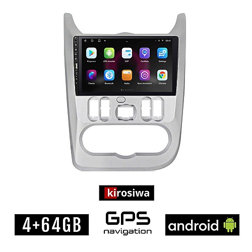 DACIA DUSTER - LOGAN - SANDERO 2006-2012 Android οθόνη αυτοκίνητου 4GB με GPS WI-FI (ηχοσύστημα αφής 9" ιντσών OEM Youtube Playstore MP3 USB Radio Bluetooth Mirrorlink εργοστασιακή, 4x60W, Navi)