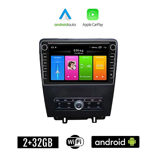 FORD MUSTANG (2010 - 2015) Android οθόνη αυτοκίνητου 2GB με GPS WI-FI (ηχοσύστημα αφής 8" ιντσών Apple CarPlay Android Auto Car Play Youtube Playstore MP3 USB Radio Bluetooth Mirrorlink εργοστασιακή, 4x60W, Navi) 
