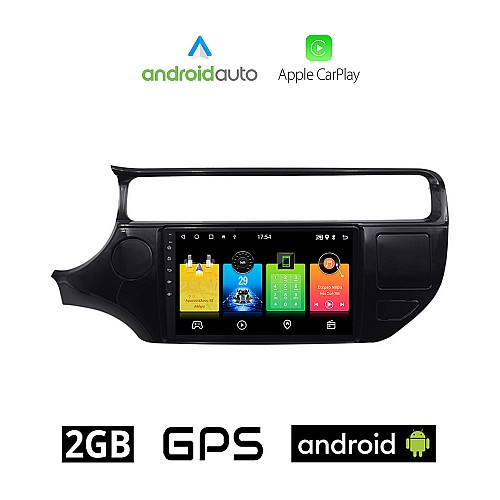 KIA RIO (2015 - 2017) Android οθόνη αυτοκίνητου 2GB με GPS WI-FI (ηχοσύστημα αφής 9" ιντσών OEM Android Auto Apple Carplay Youtube Playstore MP3 USB Radio Bluetooth Mirrorlink εργοστασιακή, 4x60W, AUX)