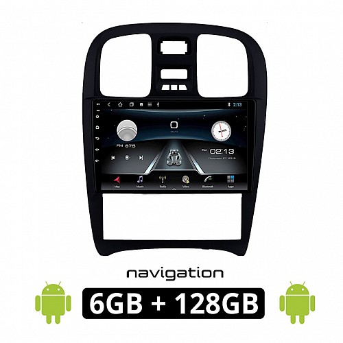 HYUNDAI SONATA 2000-2006 Android οθόνη αυτοκίνητου 6GB με GPS WI-FI (ηχοσύστημα αφής 9" ιντσών OEM Youtube Playstore MP3 USB Radio Bluetooth Mirrorlink εργοστασιακή, 4x60W, AUX) HY125-6GB