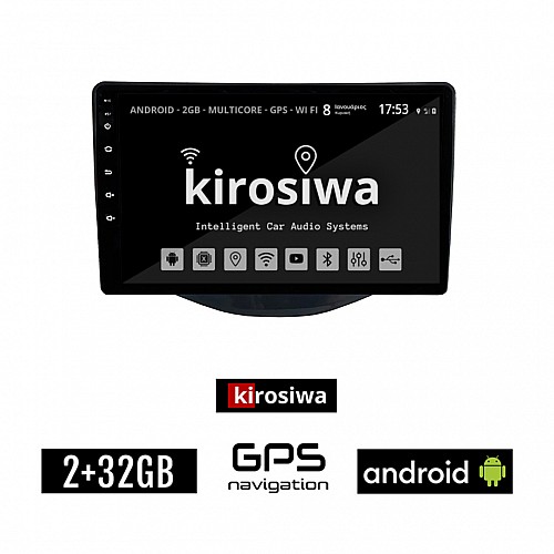 KIROSIWA 2+32GB TOYOTA AYGO (μετά το 2014) Android οθόνη αυτοκίνητου 2GB με GPS WI-FI (ηχοσύστημα αφής 9" ιντσών Youtube Playstore MP3 USB Radio Bluetooth Mirrorlink εργοστασιακή, 4x60W, AUX)