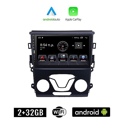 FORD MONDEO (μετά το 2013) Android οθόνη αυτοκίνητου 2+32GB με GPS WI-FI (ηχοσύστημα αφής 9" ιντσών Apple CarPlay Android Auto 2GB Car Play Youtube Playstore MP3 USB Radio Bluetooth Mirrorlink εργοστασιακή, 4x60W, Navi)