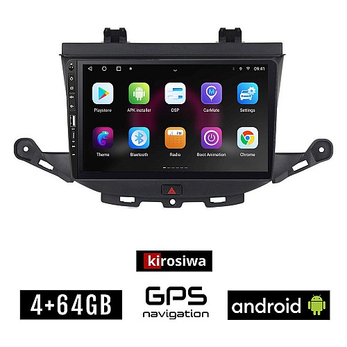 OPEL ASTRA K (μετά το 2015) Android οθόνη αυτοκίνητου 4GB με GPS WI-FI (ηχοσύστημα αφής 9" ιντσών OEM Youtube Playstore MP3 USB Radio Bluetooth Mirrorlink εργοστασιακή, 4x60W, Navi)