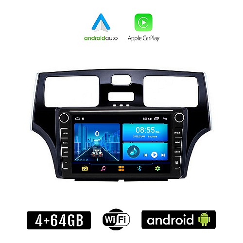 LEXUS ES 300 (2001 - 2006) Android οθόνη αυτοκίνητου 4+64GB με GPS WI-FI (ηχοσύστημα αφής 8" ιντσών 4GB CarPlay Android Auto Car Play Youtube Playstore MP3 USB Radio Bluetooth Mirrorlink εργοστασιακή, 4x60W, Navi)