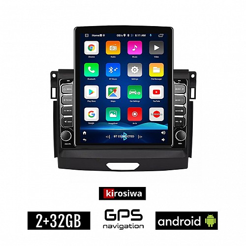 KIROSIWA FORD RANGER μετά το 2018 Android οθόνη αυτοκίνητου 2GB με GPS WI-FI (ηχοσύστημα αφής 9.7" ιντσών OEM Youtube Playstore MP3 USB Radio Bluetooth Mirrorlink εργοστασιακή, 4x60W, AUX)