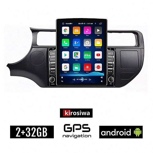 KIROSIWA KIA RIO (2012 - 2015) Android οθόνη αυτοκίνητου 2GB με GPS WI-FI (ηχοσύστημα αφής 9.7" ιντσών OEM Youtube Playstore MP3 USB Radio Bluetooth Mirrorlink εργοστασιακή, 4x60W, AUX)
