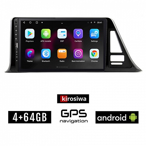 TOYOTA CHR (μετά το 2017) Android οθόνη αυτοκίνητου 4GB με GPS WI-FI (ηχοσύστημα αφής 9" ιντσών OEM Youtube Playstore MP3 USB Radio Bluetooth Mirrorlink εργοστασιακή, 4x60W, Navi)