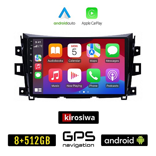 KIROSIWA NISSAN NAVARA μετά το 2016 Android οθόνη αυτοκίνητου 8GB + 256GB με GPS WI-FI (ηχοσύστημα αφής 10" ιντσών OEM Android Auto Apple Carplay Youtube Playstore MP3 USB Radio Bluetooth Mirrorlink εργοστασιακή, 4x60W, AUX)