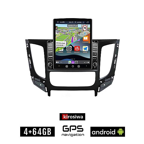 KIROSIWA MITSUBISHI L200 (2015-2019) CLIMA  Android οθόνη αυτοκίνητου 4GB με GPS WI-FI (ηχοσύστημα αφής 9.7" ιντσών OEM Youtube Playstore MP3 USB Radio 4+64GB Bluetooth Mirrorlink εργοστασιακή, 4x60W, AUX)