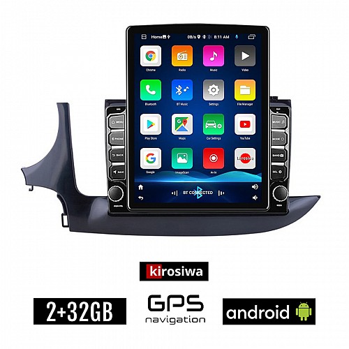 KIROSIWA OPEL MOKKA (μετά το 2016) Android οθόνη αυτοκίνητου 2GB με GPS WI-FI (ηχοσύστημα αφής 9.7" ιντσών OEM Youtube Playstore MP3 USB Radio Bluetooth Mirrorlink εργοστασιακή, 4x60W, AUX)