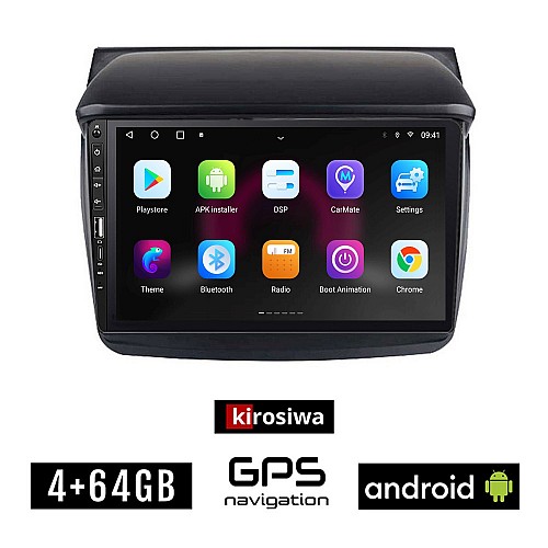 MITSUBISHI L200 (2006-2015) Android οθόνη αυτοκίνητου 4GB με GPS WI-FI (ηχοσύστημα αφής 9" ιντσών OEM Youtube Playstore MP3 USB Radio Bluetooth Mirrorlink εργοστασιακή, 4x60W, Navi)