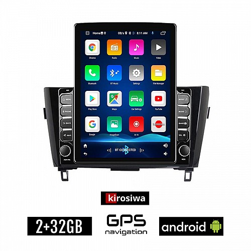 KIROSIWA NISSAN QASHQAI (μετά το 2014) Android οθόνη αυτοκίνητου 2GB με GPS WI-FI (ηχοσύστημα αφής 9.7" ιντσών OEM Youtube Playstore MP3 USB Radio Bluetooth Mirrorlink εργοστασιακή, 4x60W, AUX)