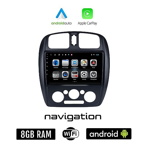 MAZDA 323 (1998-2004) Android οθόνη αυτοκίνητου 8GB + 128GB με GPS WI-FI (ηχοσύστημα αφής 9" ιντσών OEM Android Auto Apple Carplay Youtube Playstore MP3 USB Radio Bluetooth Mirrorlink 4x60W εργοστασιακού τύπου)