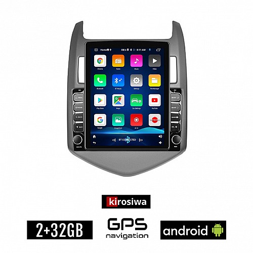 KIROSIWA CHEVROLET AVEO (μετά το 2011) Android οθόνη αυτοκίνητου 2GB με GPS WI-FI (ηχοσύστημα αφής 9.7" ιντσών OEM Youtube Playstore MP3 USB Radio Bluetooth Mirrorlink εργοστασιακή, 4x60W)
