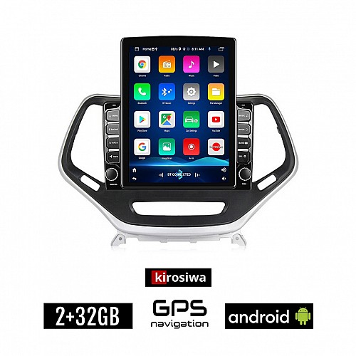 KIROSIWA JEEP CHEROKEE  μετά το 2014 Android οθόνη αυτοκίνητου 2GB με GPS WI-FI (ηχοσύστημα αφής 9.7" ιντσών OEM Youtube Playstore MP3 USB Radio Bluetooth Mirrorlink εργοστασιακή, 4x60W, AUX)