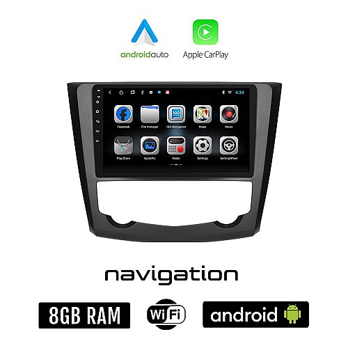 RENAULT KADJAR (μετά το 2015) Android οθόνη αυτοκίνητου 8GB + 128GB με GPS WI-FI (ηχοσύστημα αφής 9" ιντσών OEM Android Auto Apple Carplay Youtube Playstore MP3 USB Radio Bluetooth Mirrorlink εργοστασιακή, 4x60W)