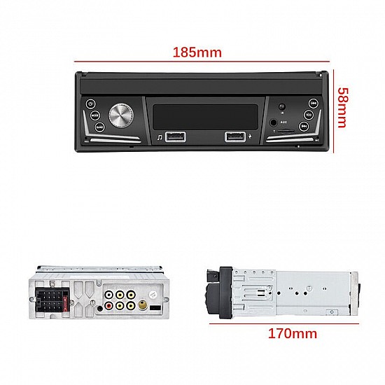 Αναδιπλούμενη οθόνη αυτοκινήτου 7 ιντσών multimedia (ΕΛΛΗΝΙΚΟ ΜΕΝΟΥ, δύο USB, 1DIN, MP3, MP5, Bluetooth, 1 DIN, Mirrorlink, Universal, SD card, 4x60W) 9151MP5
