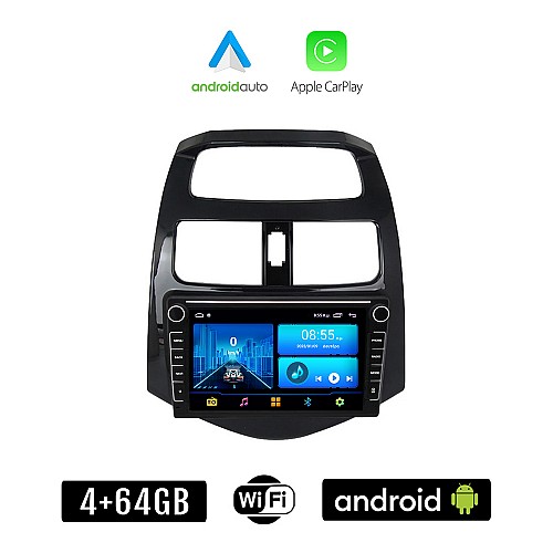 CHEVROLET SPARK 2009-2015 Android οθόνη αυτοκίνητου 4+64GB με GPS WI-FI (ηχοσύστημα αφής 8" ιντσών 4GB CarPlay Android Auto Car Play Youtube Playstore MP3 USB Radio Bluetooth Mirrorlink  εργοστασιακή, 4x60W, Navi)