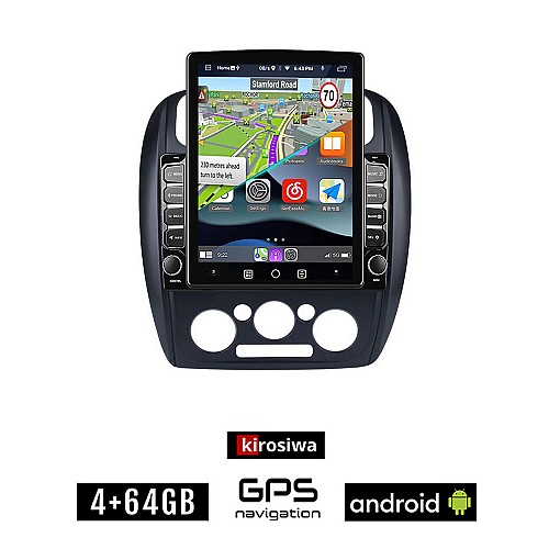 KIROSIWA MAZDA 323 (1998-2004) Android οθόνη αυτοκίνητου 4GB με GPS WI-FI (ηχοσύστημα αφής 9.7" ιντσών Youtube Playstore MP3 USB Radio 4+64GB Bluetooth Mirrorlink 4x60W εργοστασιακού τύπου)