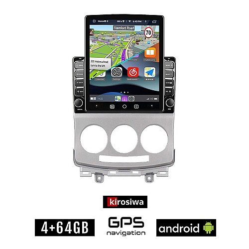 KIROSIWA MAZDA 5 (2004 - 2010) Android οθόνη αυτοκίνητου 4GB με GPS WI-FI (ηχοσύστημα αφής 9.7" ιντσών OEM Youtube Playstore MP3 USB Radio 4+64GB Bluetooth Mirrorlink εργοστασιακή, 4x60W, AUX)