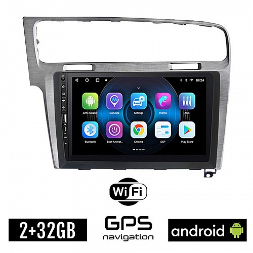 VOLKSWAGEN VW GOLF 7 (μετά το 2013) Android οθόνη αυτοκίνητου 2GB με GPS WI-FI (ηχοσύστημα αφής 9" ιντσών OEM Youtube Playstore MP3 USB Radio Bluetooth Mirrorlink, 4x60W, ασημί) WR7078422