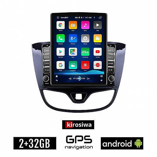 KIROSIWA OPEL KARL (2014 - 2019) Android οθόνη αυτοκίνητου 2GB με GPS WI-FI (ηχοσύστημα αφής 9.7" ιντσών OEM Youtube Playstore MP3 USB Radio Bluetooth Mirrorlink εργοστασιακή, 4x60W, AUX)