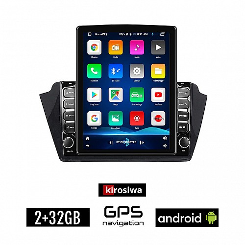 KIROSIWA SKODA FABIA (μετά το 2015)  Android οθόνη αυτοκίνητου 2GB με GPS WI-FI (ηχοσύστημα αφής 9.7" ιντσών OEM Youtube Playstore MP3 USB Radio Bluetooth Mirrorlink εργοστασιακή, 4x60W, AUX)