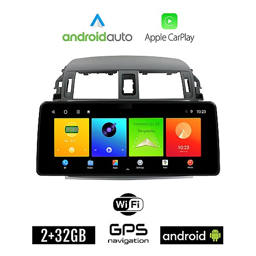 TOYOTA COROLLA (2006 - 2012) Android οθόνη αυτοκίνητου 2GB (+32GB) με GPS WI-FI ( TOYOTA ηχοσύστημα αφής 12.3" ιντσών OEM Android Auto Apple Carplay Youtube Playstore MP3 USB Radio Bluetooth Mirrorlink  εργοστασιακή, 4x60W canbus 12,3 ιντσών)