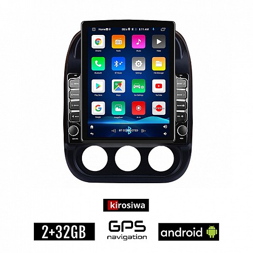 KIROSIWA JEEP COMPASS 2009-2016 Android οθόνη αυτοκίνητου 2GB με GPS WI-FI (ηχοσύστημα αφής 9.7" ιντσών OEM Youtube Playstore MP3 USB Radio Bluetooth Mirrorlink εργοστασιακή, 4x60W, AUX)