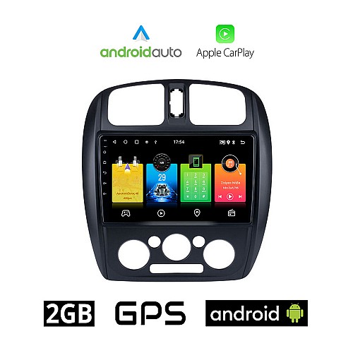 MAZDA 323 (1998-2004) Android οθόνη αυτοκίνητου 2GB με GPS WI-FI (ηχοσύστημα αφής 9" ιντσών OEM Android Auto Apple Carplay Youtube Playstore MP3 USB Radio Bluetooth Mirrorlink 4x60W εργοστασιακού τύπου)