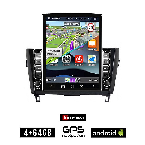 KIROSIWA NISSAN X-TRAIL (μετά το 2014) Android οθόνη αυτοκίνητου 4GB με GPS WI-FI (ηχοσύστημα αφής 9.7" ιντσών OEM Youtube Playstore MP3 USB Radio 4+64GB Bluetooth Mirrorlink εργοστασιακή, 4x60W, AUX)
