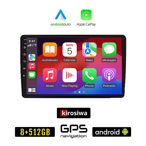 KIROSIWA FIAT DUCATO (2006-2011) Android οθόνη αυτοκίνητου 8GB + 256GB με GPS WI-FI (ηχοσύστημα αφής 9" ιντσών OEM Android Auto Apple Carplay Youtube Playstore MP3 USB Radio Bluetooth Mirrorlink εργοστασιακή, 4x60W, AUX)
