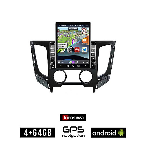 KIROSIWA FIAT FULLBACK μετά το 2016 A/C Android οθόνη αυτοκίνητου 4GB με GPS WI-FI (ηχοσύστημα αφής 9.7" ιντσών OEM Youtube Playstore MP3 USB Radio 4+64GB Bluetooth Mirrorlink εργοστασιακή, 4x60W, AUX)
