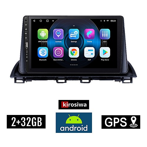 MAZDA 3 (μετά το 2014) Android οθόνη αυτοκίνητου 2GB με GPS WI-FI (ηχοσύστημα αφής 9" ιντσών OEM Youtube Playstore MP3 USB Radio Bluetooth Mirrorlink εργοστασιακή, 4x60W, Navi) WR7078200