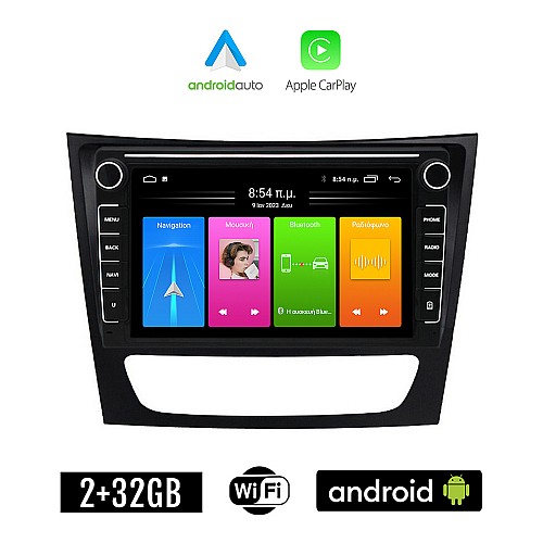 MERCEDES CLS (W219) 2003-2010 Android οθόνη αυτοκίνητου 2GB με GPS WI-FI (ηχοσύστημα αφής 8" ιντσών Apple CarPlay Android Auto Car Play Youtube Playstore MP3 USB Radio Bluetooth Mirrorlink εργοστασιακή, 4x60W, Benz)