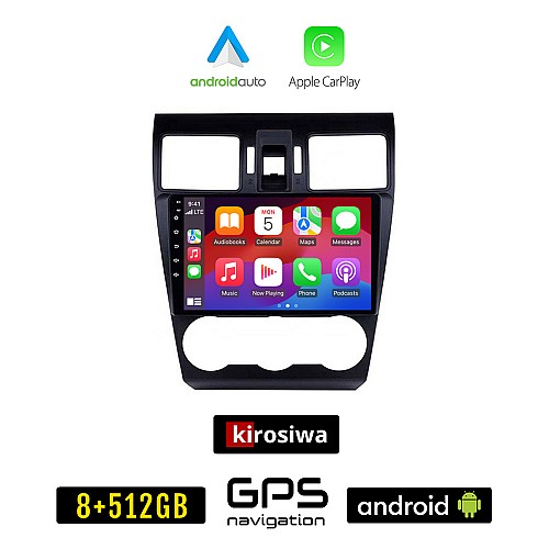 KIROSIWA SUBARU FORESTER (μετά το 2013) Android οθόνη αυτοκίνητου 8GB + 256GB με GPS WI-FI (ηχοσύστημα αφής 9" ιντσών OEM Android Auto Apple Carplay Youtube Playstore MP3 USB Radio Bluetooth Mirrorlink εργοστασιακή, 4x60W, AUX)