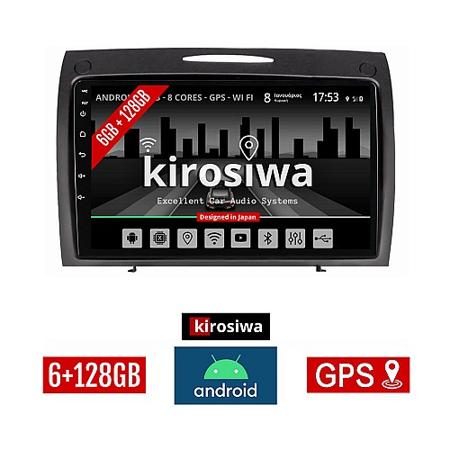 KIROSIWA 6+128GB MERCEDES SLK R171 (2004 - 2010) Android οθόνη αυτοκίνητου 6GB με GPS WI-FI (ηχοσύστημα αφής 9" ιντσών Youtube Playstore MP3 USB Radio Bluetooth Mirrorlink DSP Apple Carplay Android Auto 4x60W, Benz)